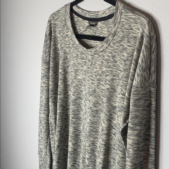 Eddie Bauer gray space dye oversized long sleeve s - Picture 3 of 5